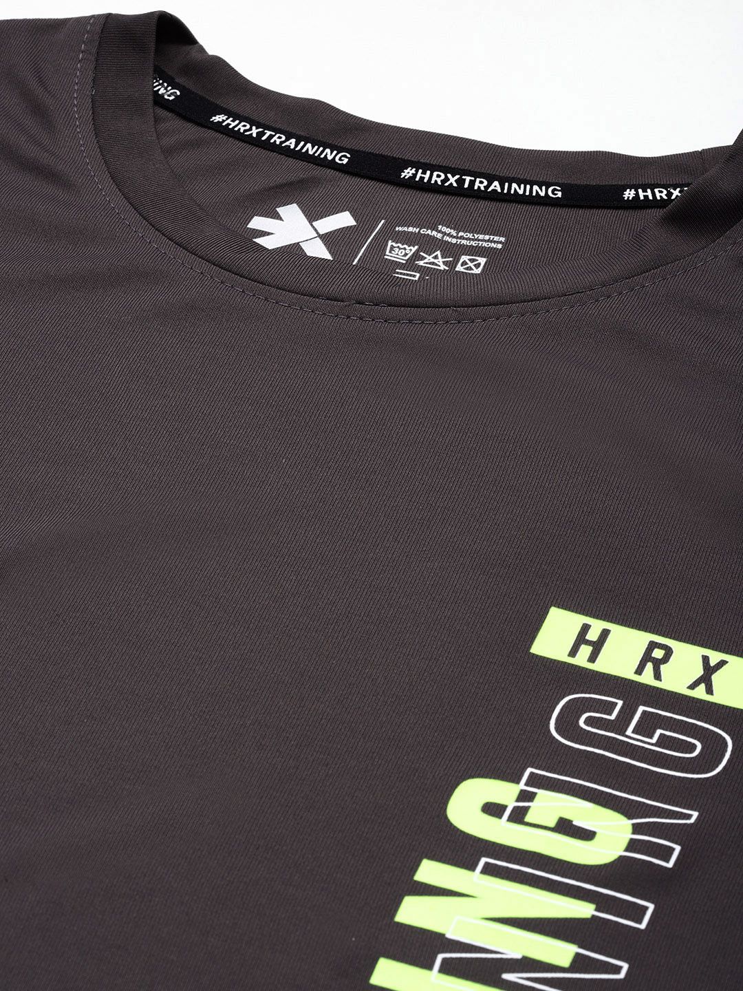 HRX by Hrithik Roshan Rapid-Dry  Brand Logo Print Training T-shirt