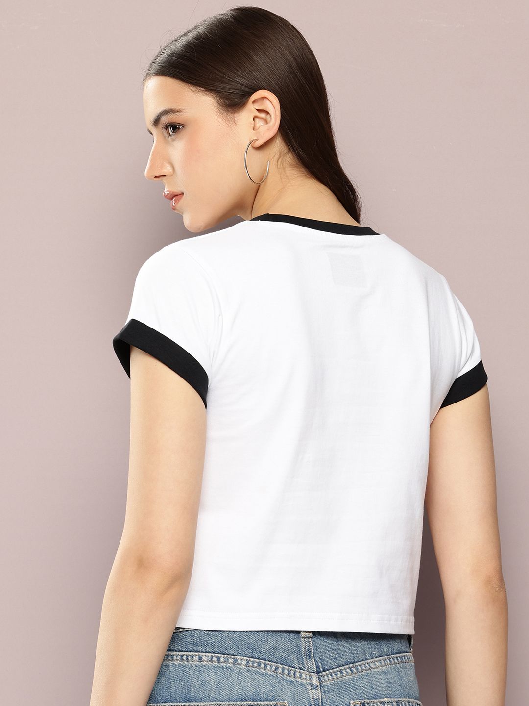 Dillinger Women Short Sleeve Boxy Cropped Printed Tshirt