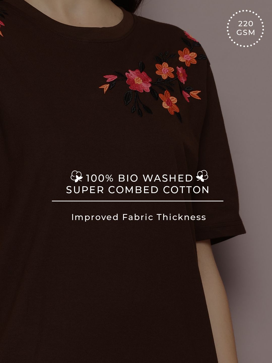 DILLINGER Women's Oversized Embroidery Tshirt