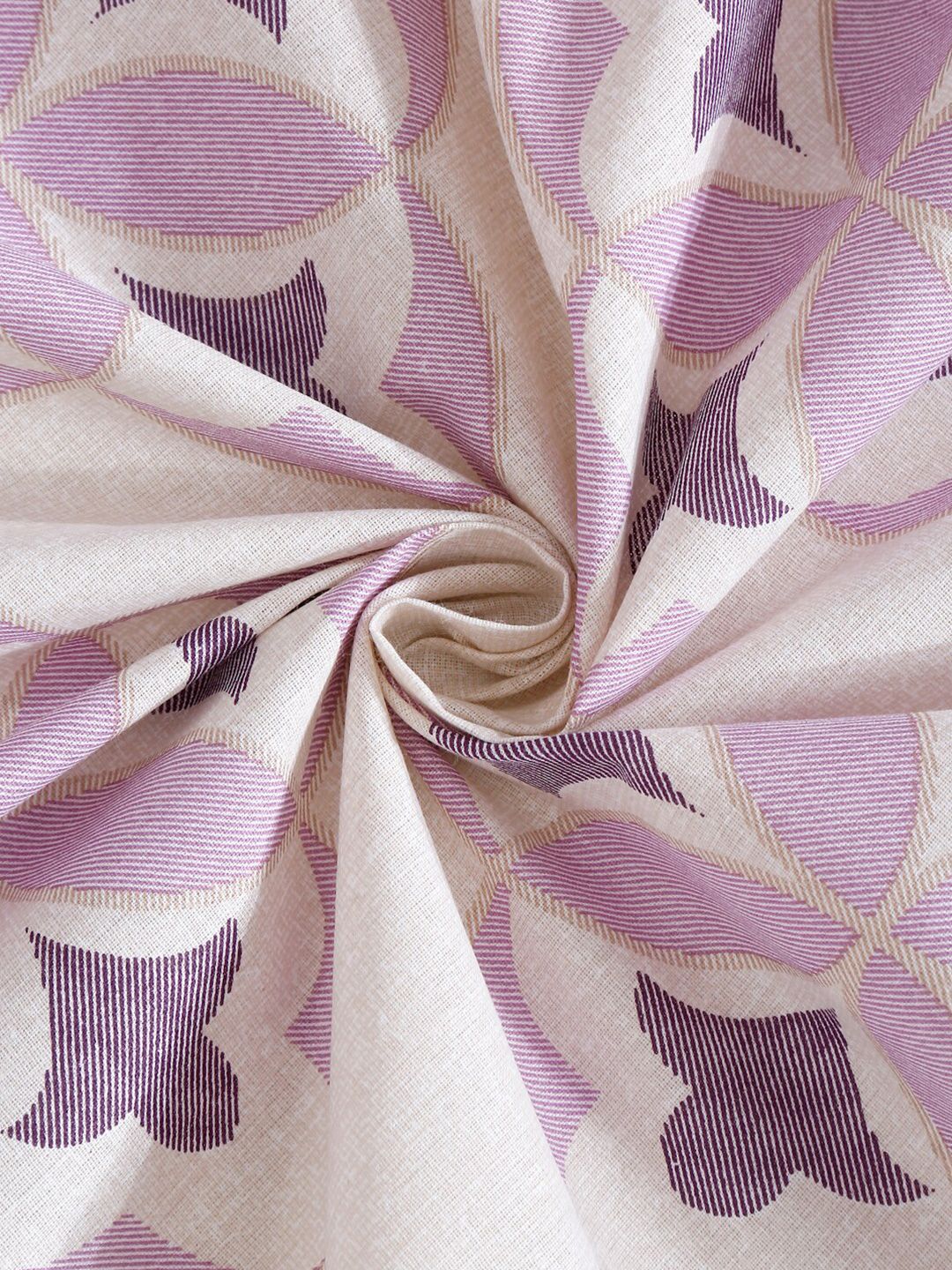 KLOTTHE Purple Floral Pure Cotton 400 TC King Superfine Bedsheet with 2 Pillow Covers-98 x 89 inches