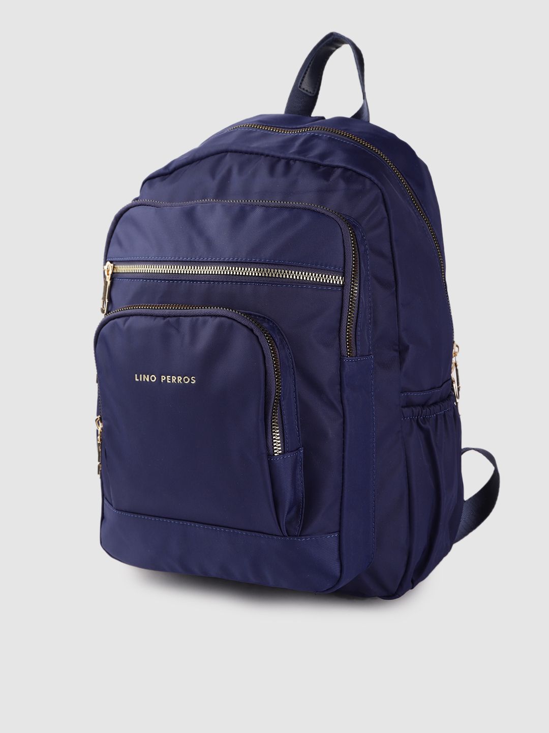 Lino Perros Women Navy Blue Solid Backpack