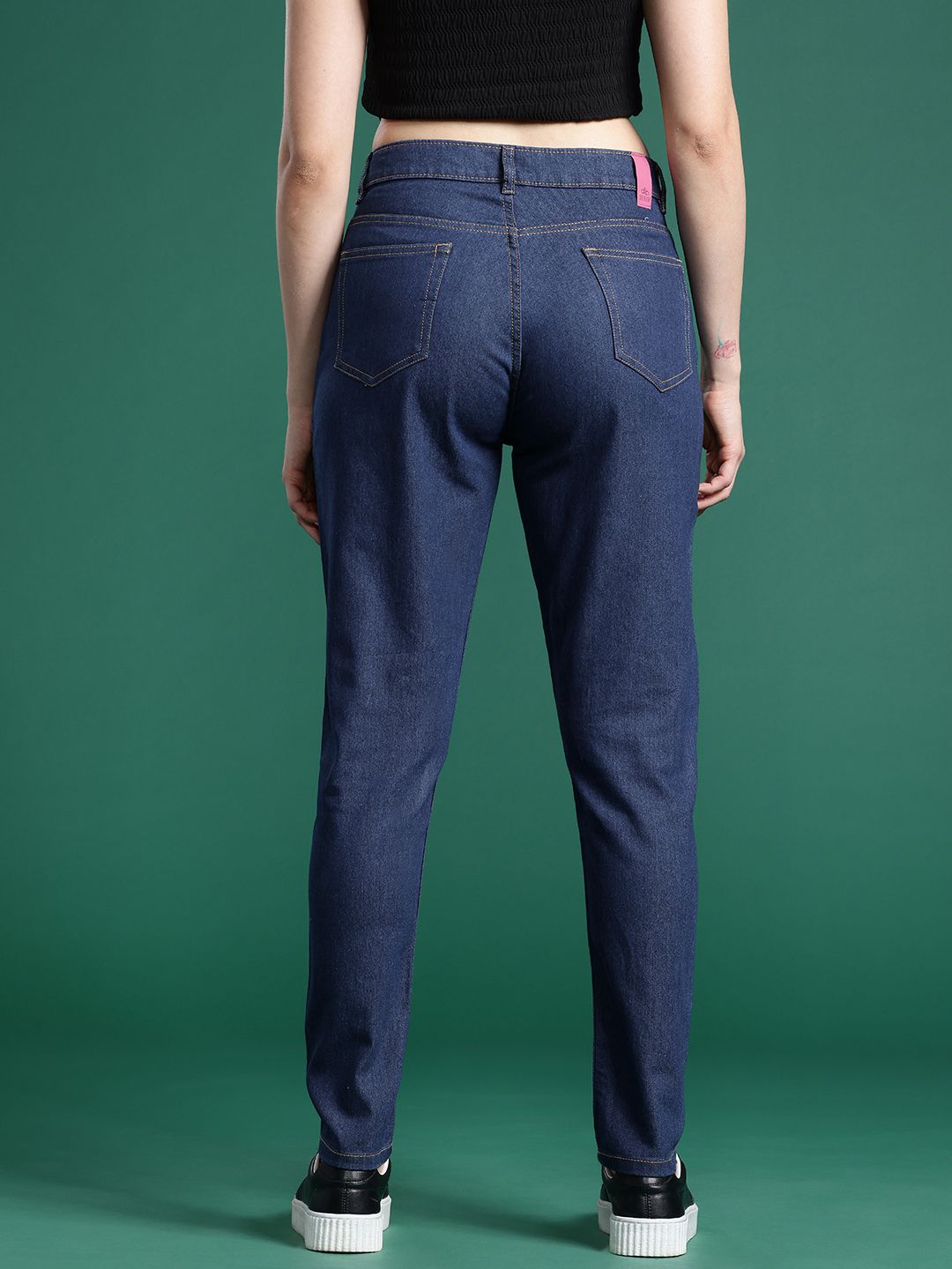 DressBerry Women Printed Mom Fit Jeans