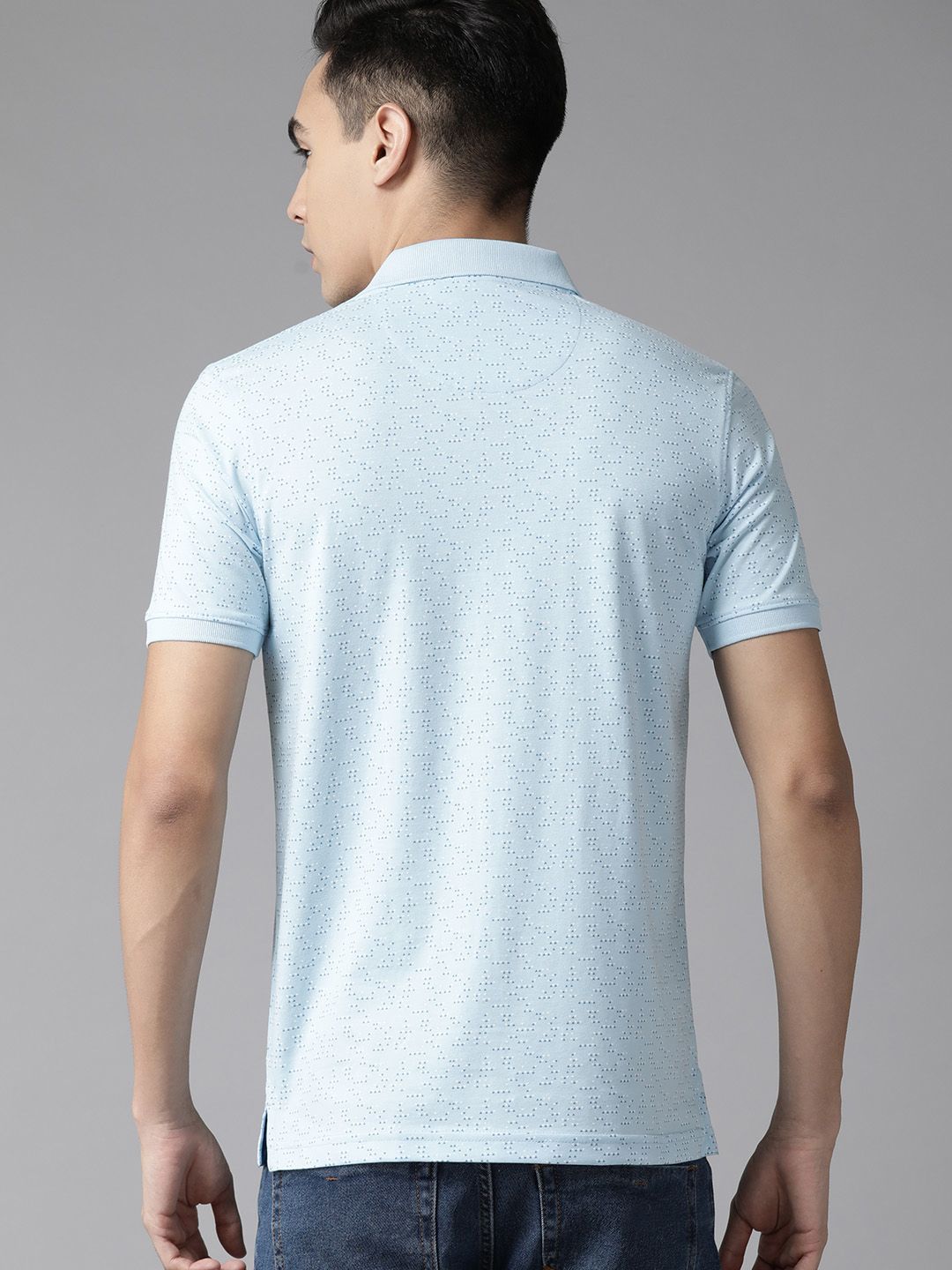 Park Avenue Men Printed Polo Collar Slim Fit T-shirt