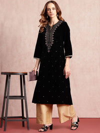 all about you Ethnic Motifs Yoke Design Zari Work Kurta