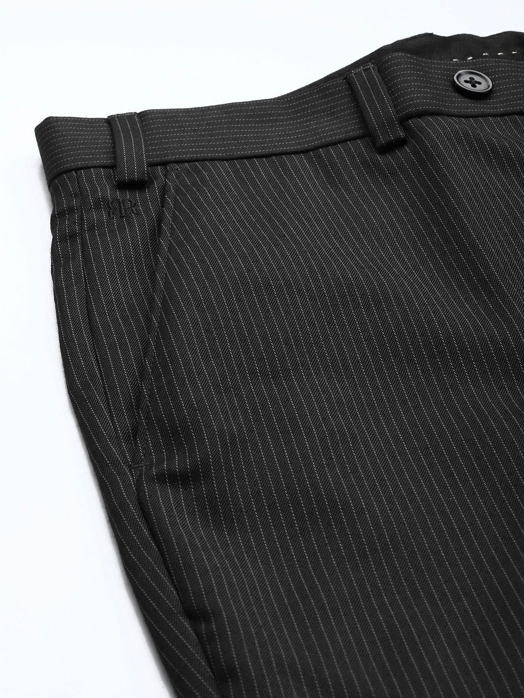 Raymond Men Striped Slim Fit Formal Trousers