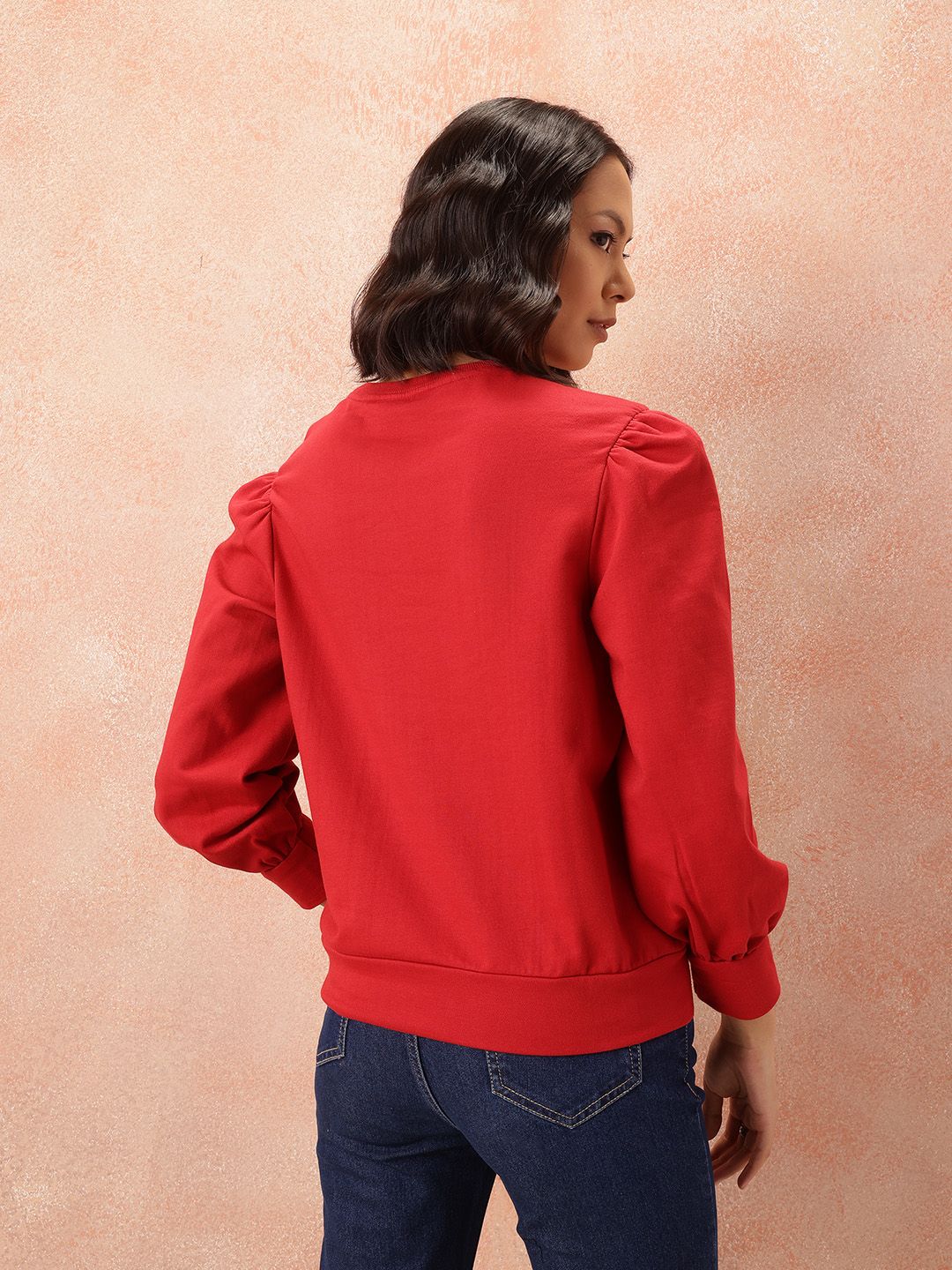 all about you Gathered Sleeve Sweatshirt