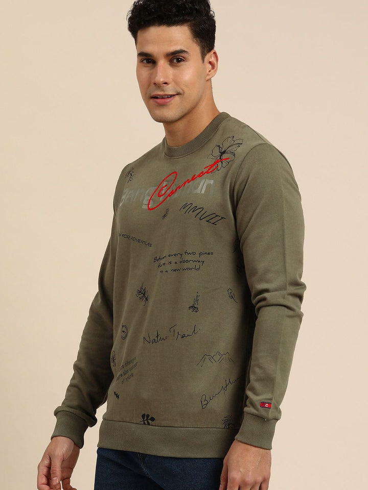 Being Human Men Graphic Printed Pure Cotton Sweatshirt