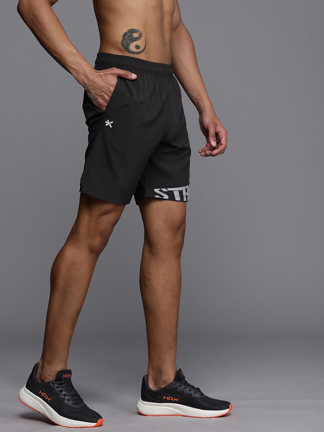 HRX by Hrithik Roshan Men Rapid Dry Antimicrobial Finish Mid-Rise Training Shorts