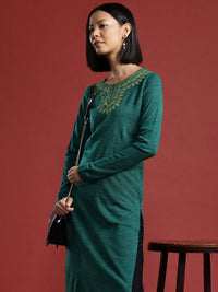 all about you Zari Yoke Design Winter Kurta