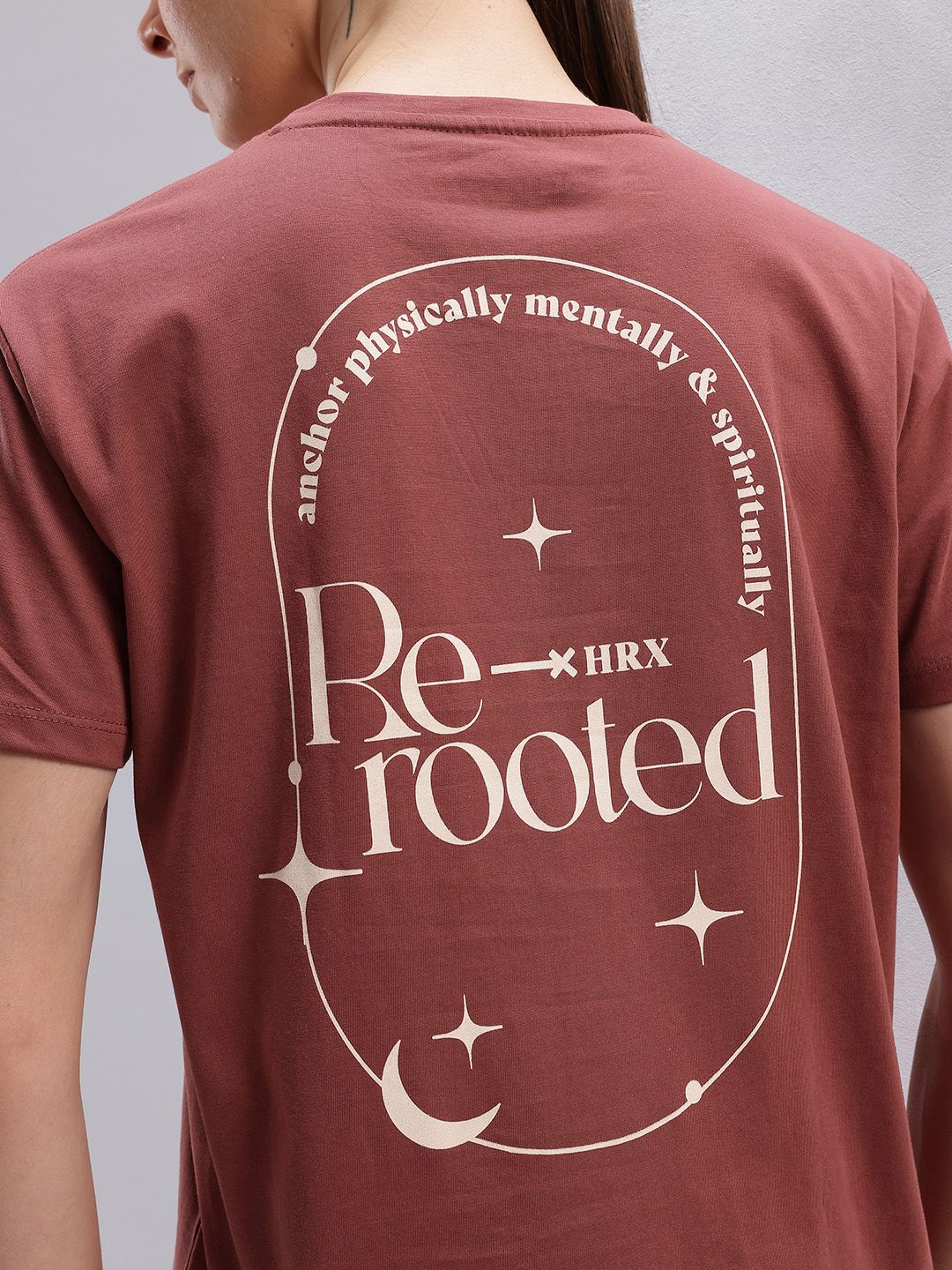 HRX by Hrithik Roshan Printed Pure Cotton Yoga T-shirt