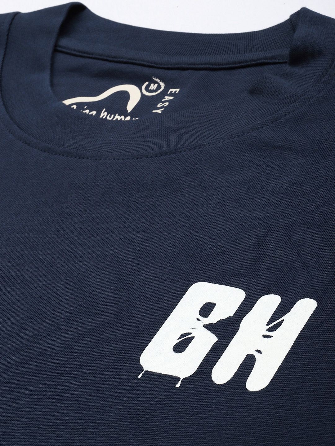 Being Human Brand Logo Printed Drop-Shoulder Sleeves Pure Cotton Easy Fit T-shirt