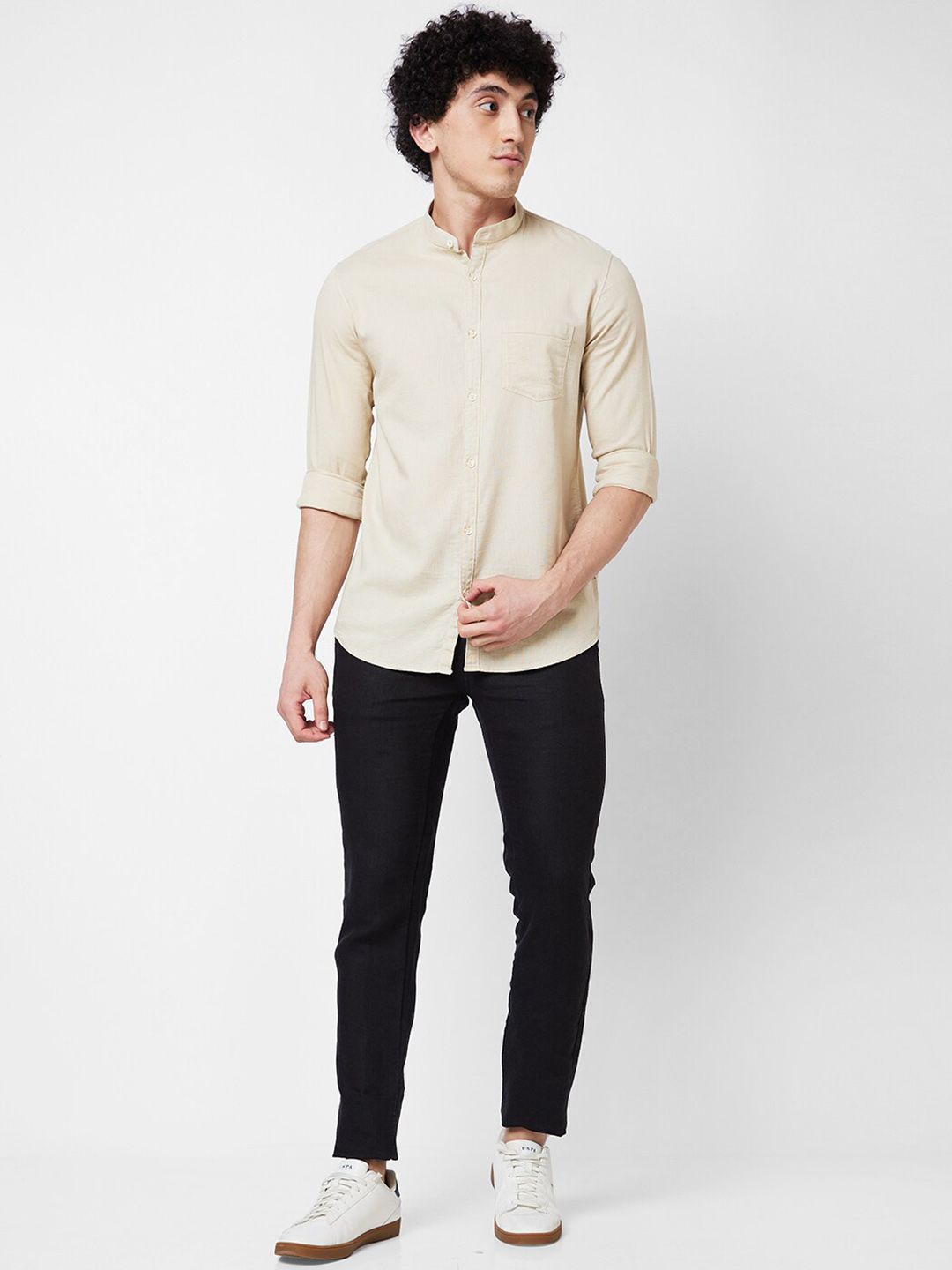 SPYKAR Men Linen Regular Fit Trousers