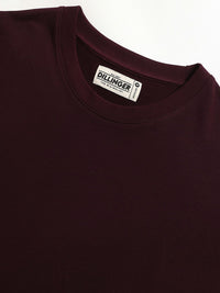 DILLINGER Men Solid Ultra Soft Drapey Cotton Oversized Drop Shoulder T-Shirt