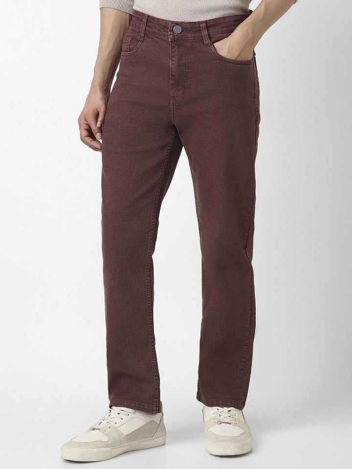 Urbano Fashion Men Straight Fit Washed Jeans Stretchable