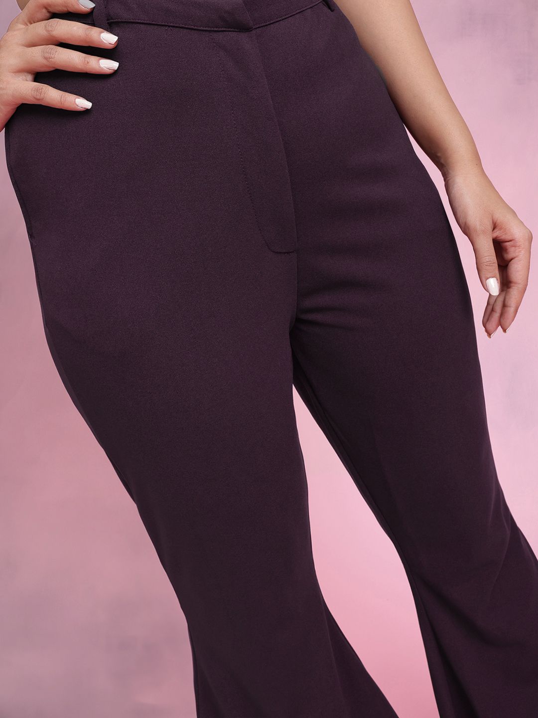 DressBerry Women Plus Size Flared Trousers