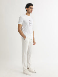 RARE RABBIT Men Dunstone Typography Printeds Slim Fit Cotton T-Shirt