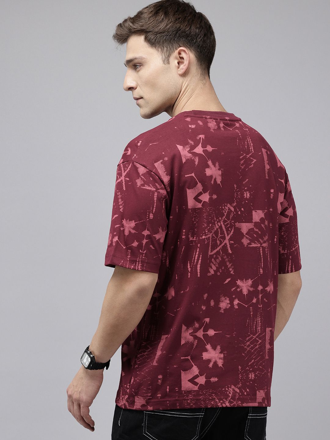 SPYKAR Oversized Fit Typography Printed T-shirt