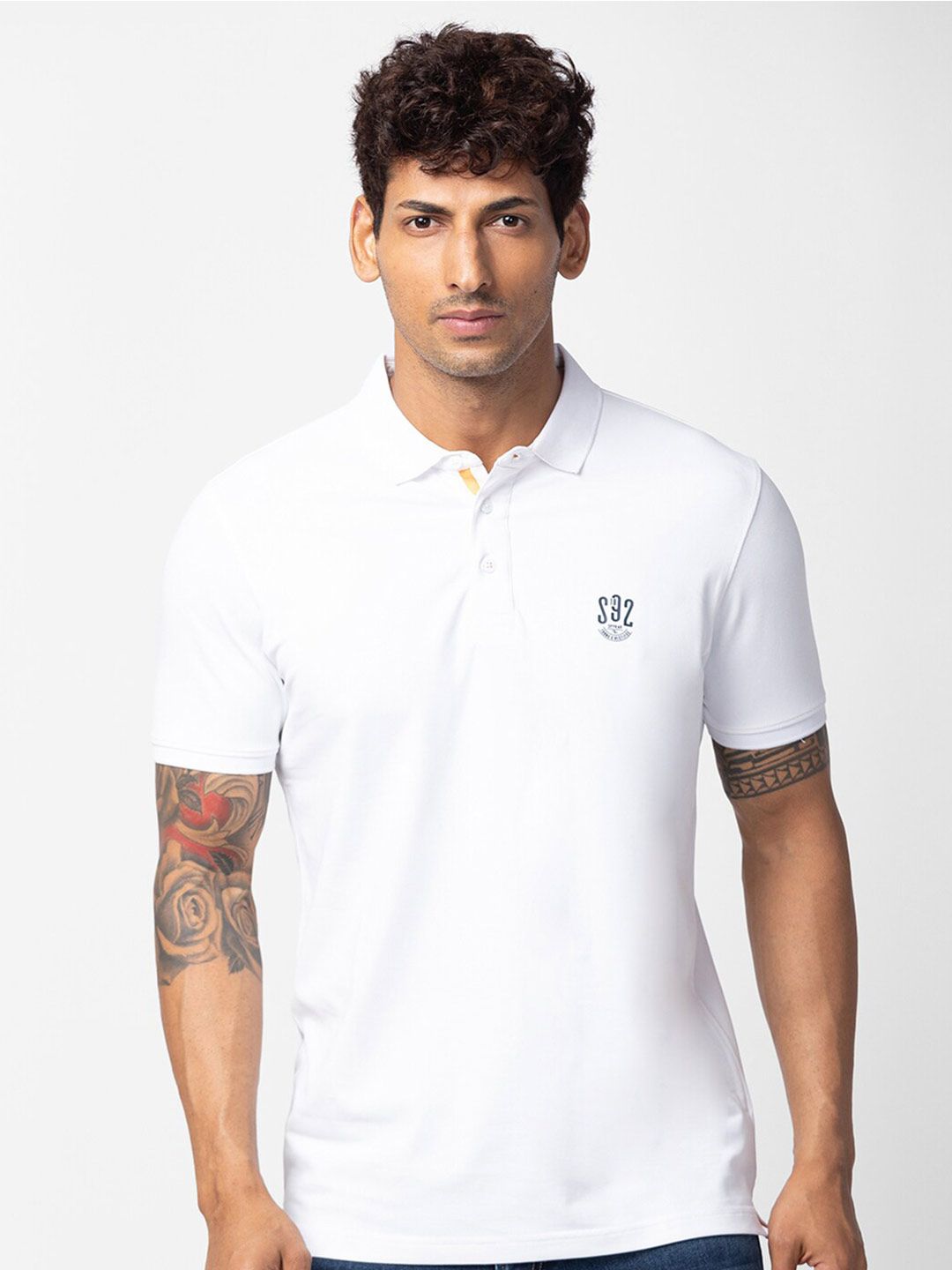 SPYKAR Men Polo Collar Slim Fit Cotton T-shirt
