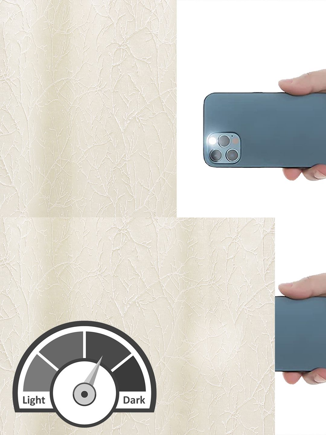 Story@Home Jacquard 400 GSM 7 feet 1 U Door Curtain