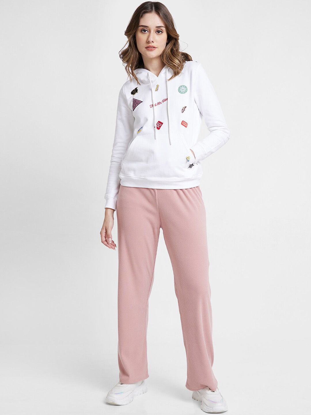 SPYKAR Women Straight-Fit Mid Rise Track Pant