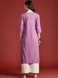 Indo Era Women Floral Embroidered Thread Work Kurta