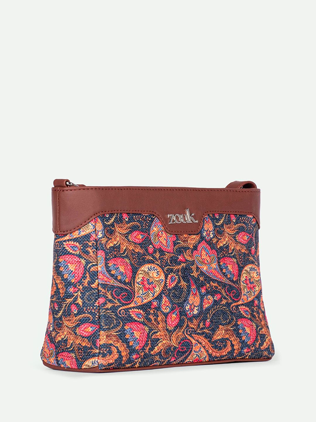 ZOUK Harmony Paisley Printed Structured Sling Bag