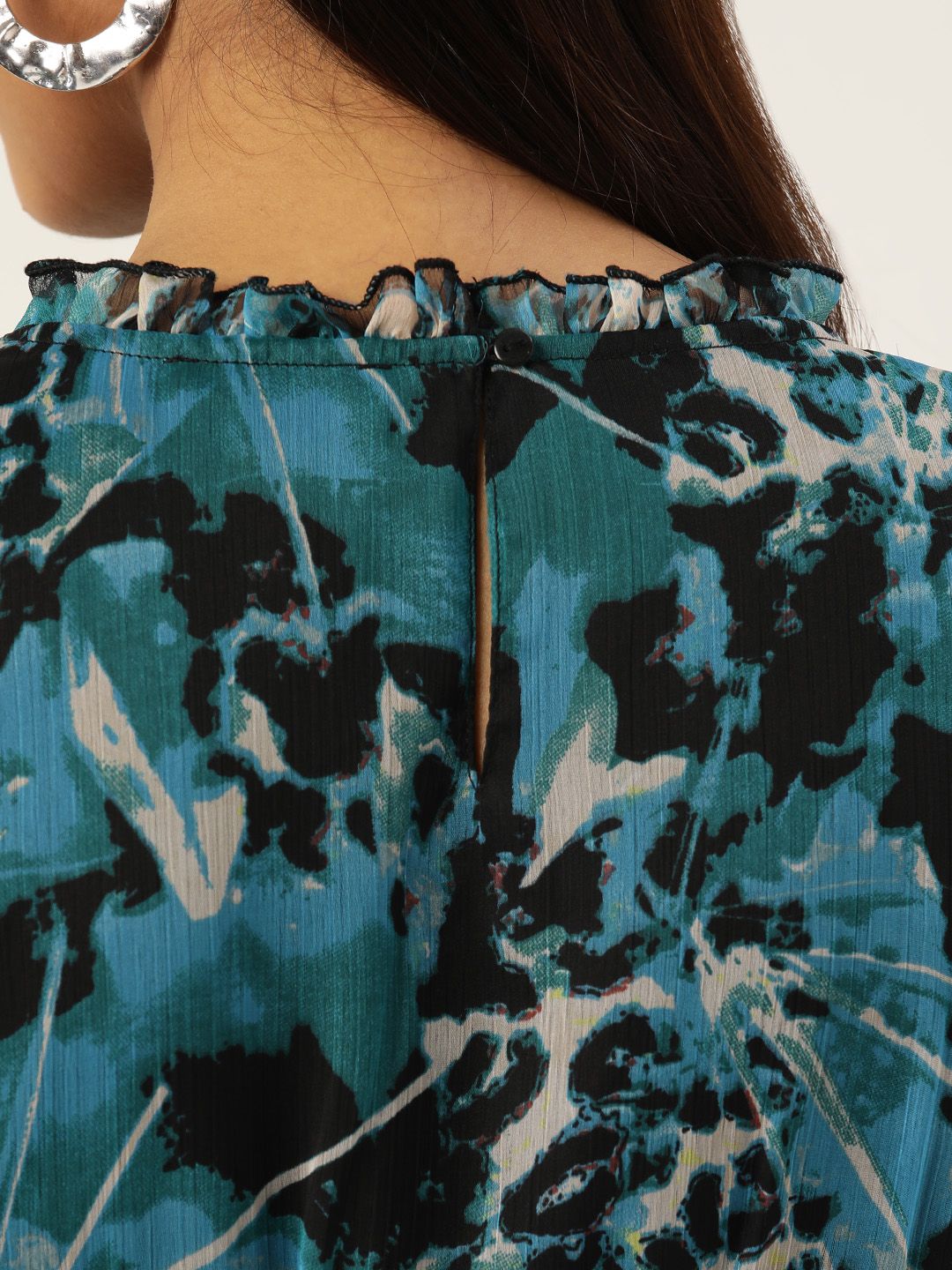 Antheaa Woman Smocked Tiered Dress