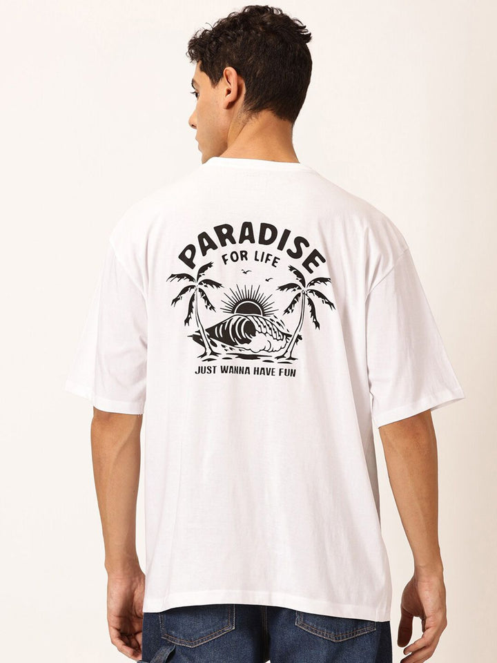 Thomas Scott Round Neck Typography Printed Pure Cotton Oversized T-shirt