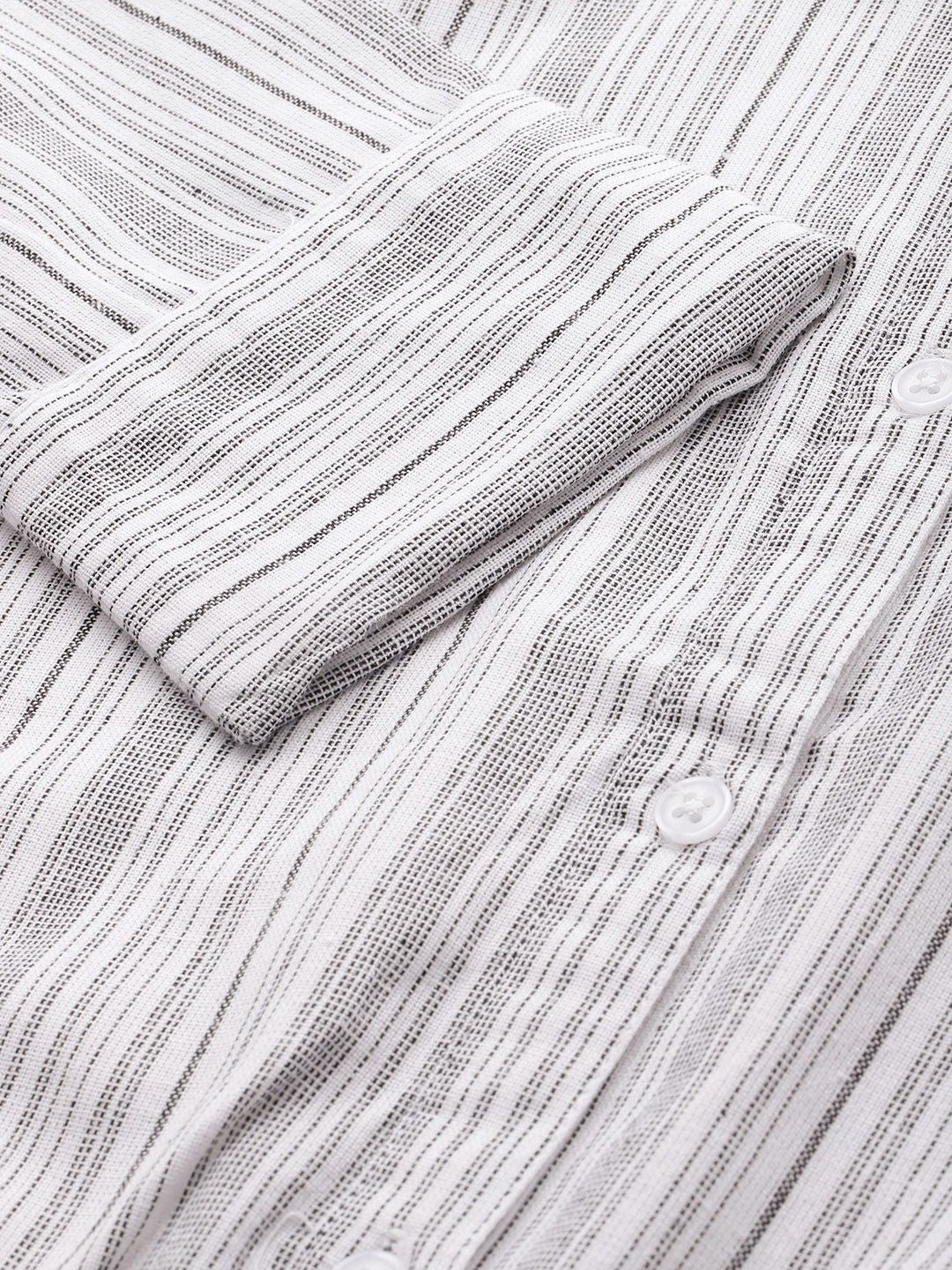 DressBerry Pure Cotton Striped Cinched Hem Shirt