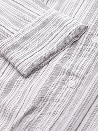 DressBerry Pure Cotton Striped Cinched Hem Shirt