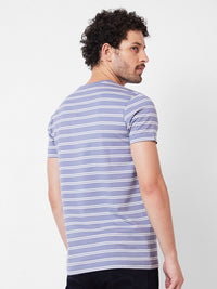SPYKAR Striped Cotton Slim Fit T-shirt