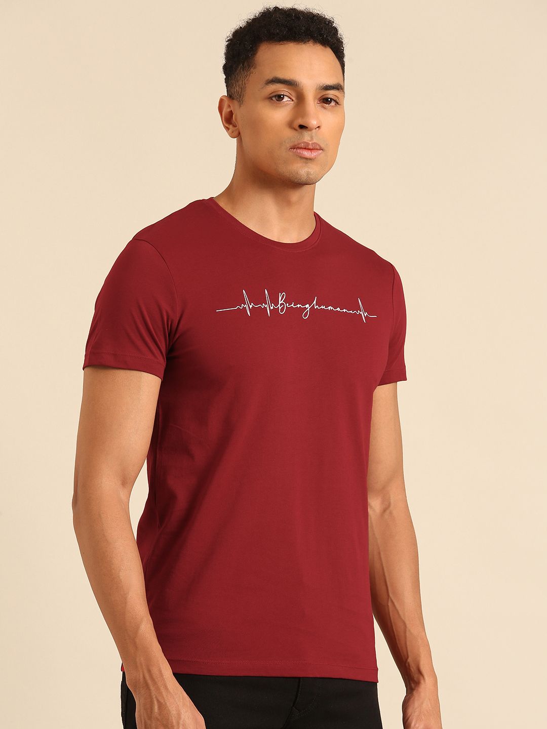 Being Human Pure Cotton Brand Logo Printed T-shirt