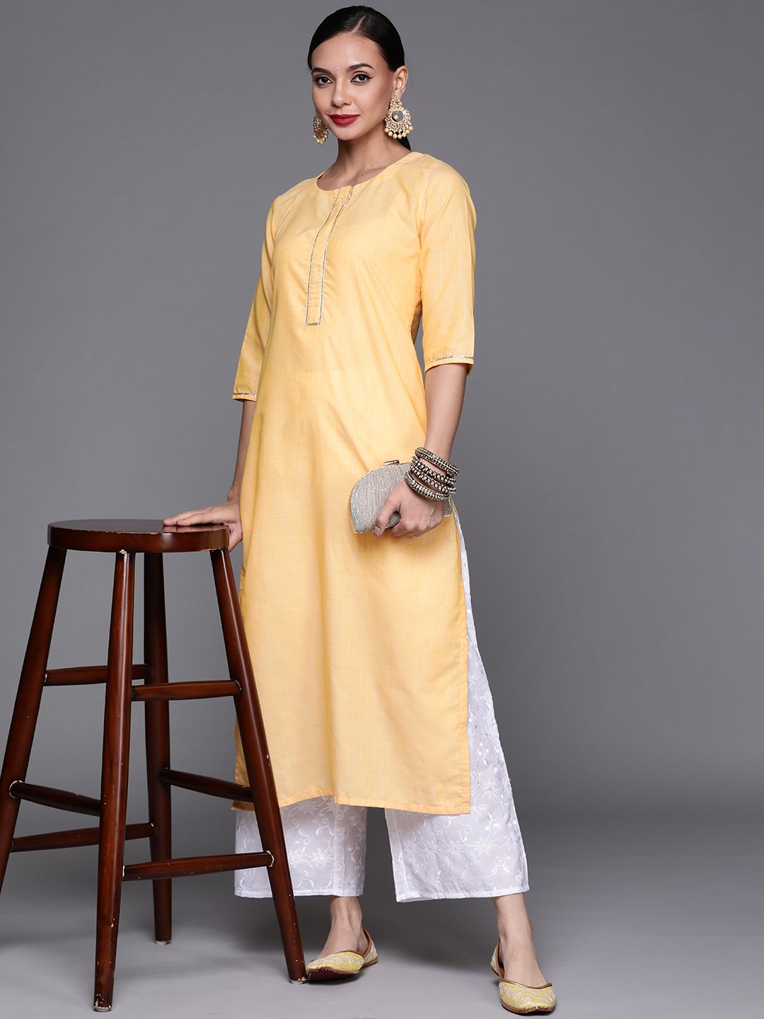 Libas Women Yellow Kurta