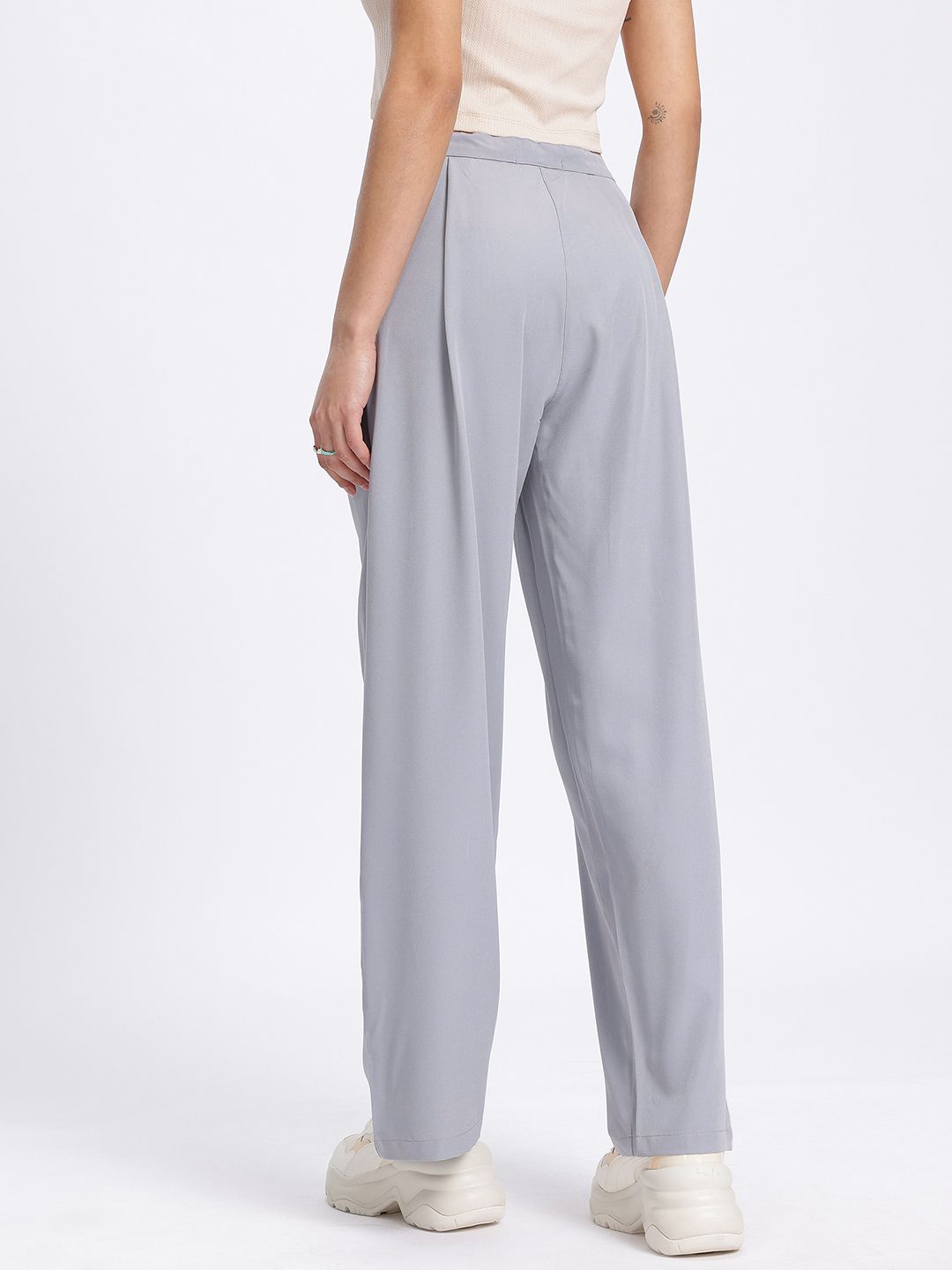 DressBerry Women Pleated Roots Regular Trouser