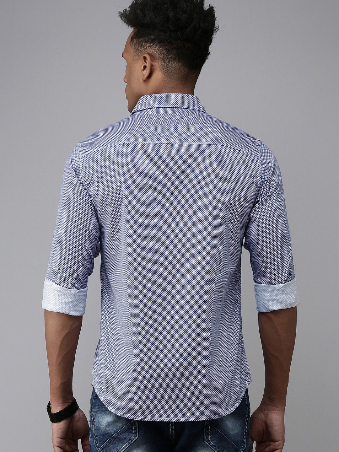 SPYKAR Men Pure Cotton Slim Fit Printed Casual Shirt