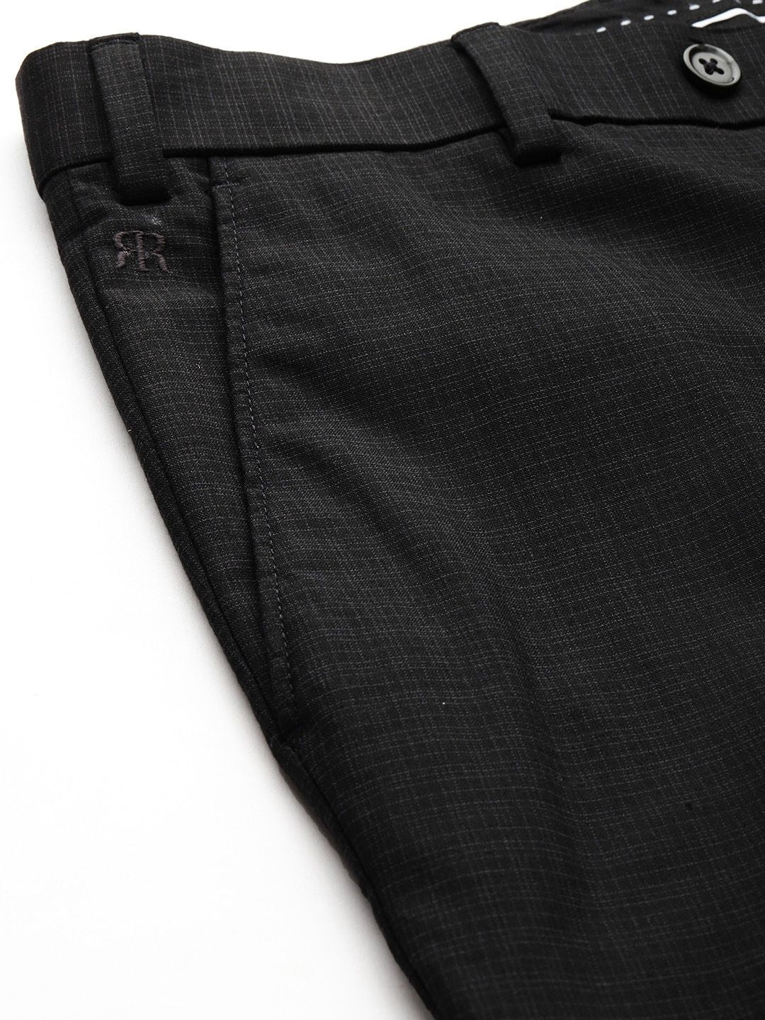 Raymond Men Checked Slim Fit Formal Trousers