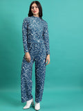 Tokyo Talkies Printed Top With Straight Leg Trousers