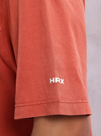 HRX by Hrithik Roshan Drop-Shoulder Sleeves Panelled Pure Cotton Lifestyle T-shirt
