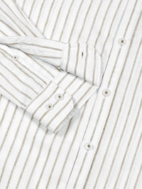 Thomas Scott Men Premium Slim Fit Opaque Striped Casual Shirt