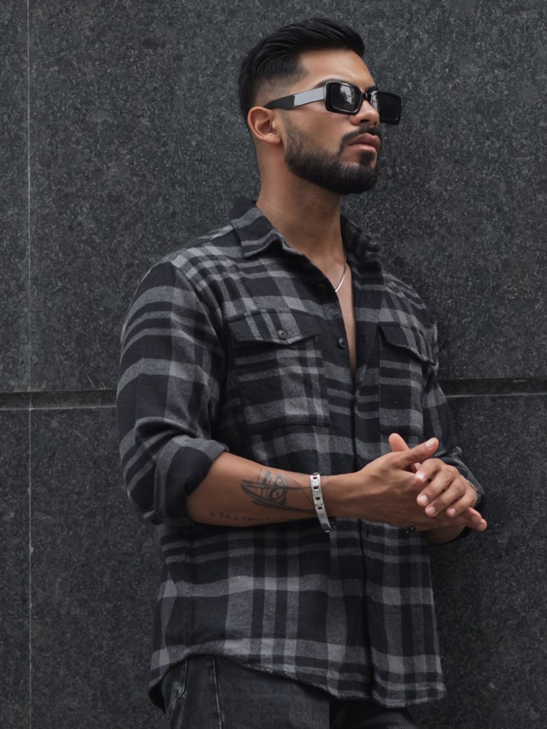 Powerlook Men Tartan Checks Opaque Checked Casual Shirt