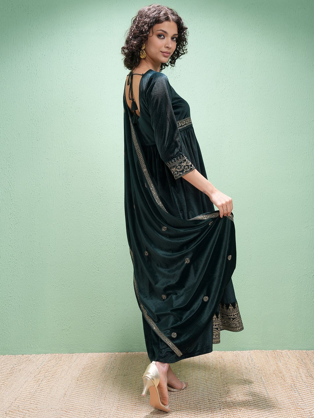 Vishudh Embellished Embroidered Maxi Dress