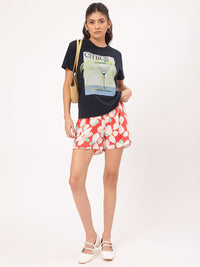 DressBerry Urban Basics Printed Relaxed Fit T-shirt