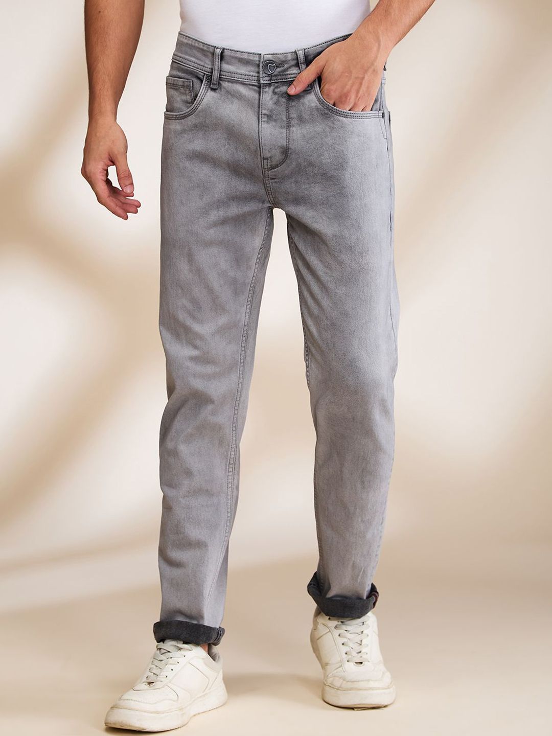 Being Human Men Solid Mid-Rise Slim Fit Jeans