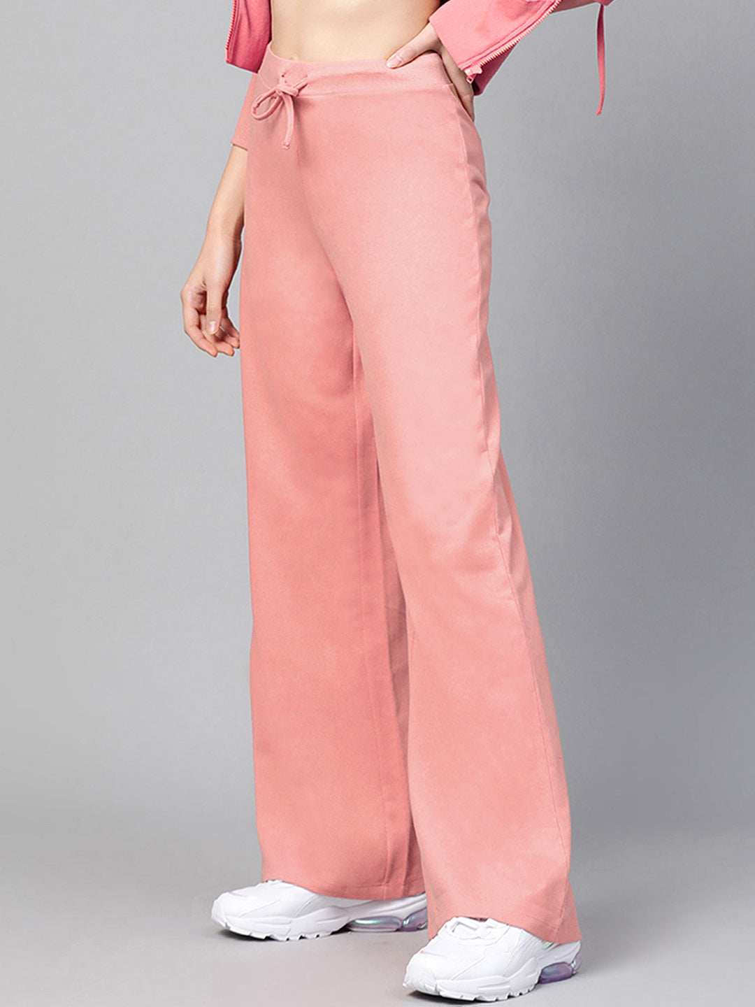 SASSAFRAS Women Wide Leg Cotton Track Pants