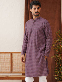 Jompers Men Geometric Embroidered Sequinned Kurta