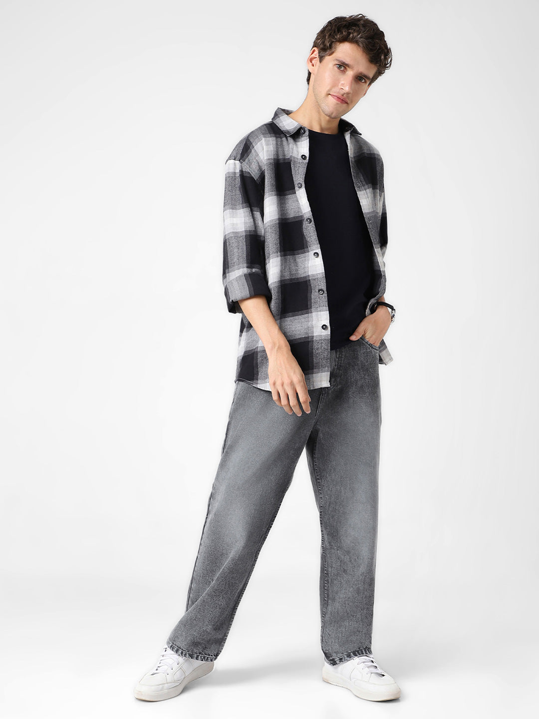 Urbano Fashion Men Non Stretchable Loose Baggy Fit Washed Jeans