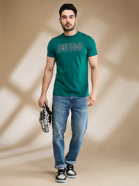 Being Human Men Typography Printed Applique T-shirt