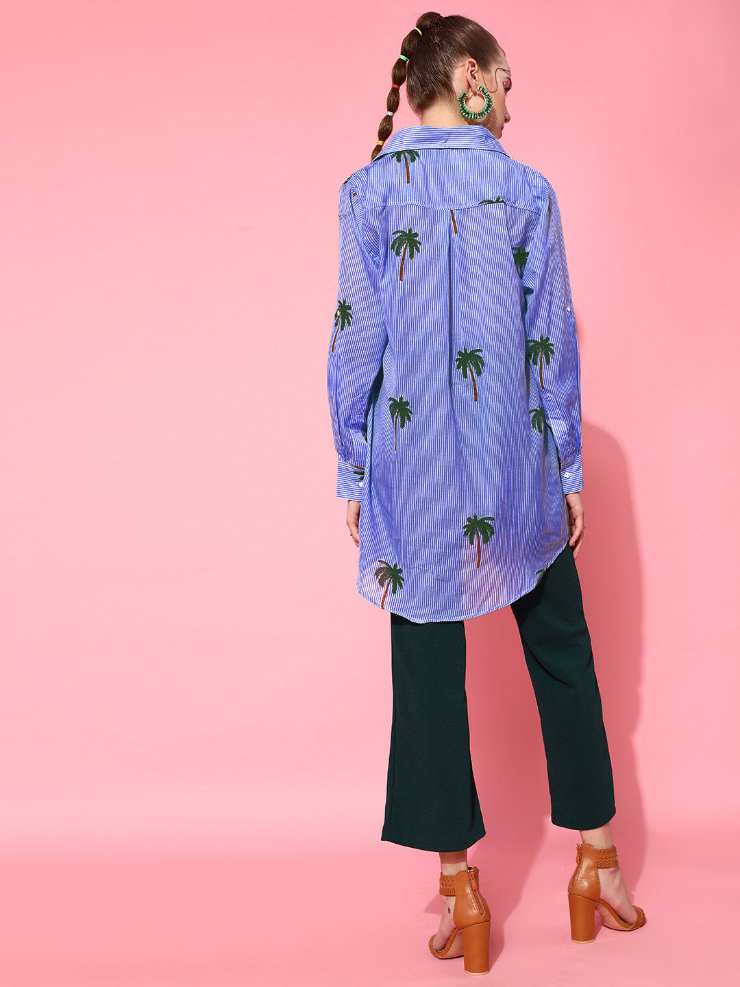 STREET 9 Women Blue Graphic Shirt