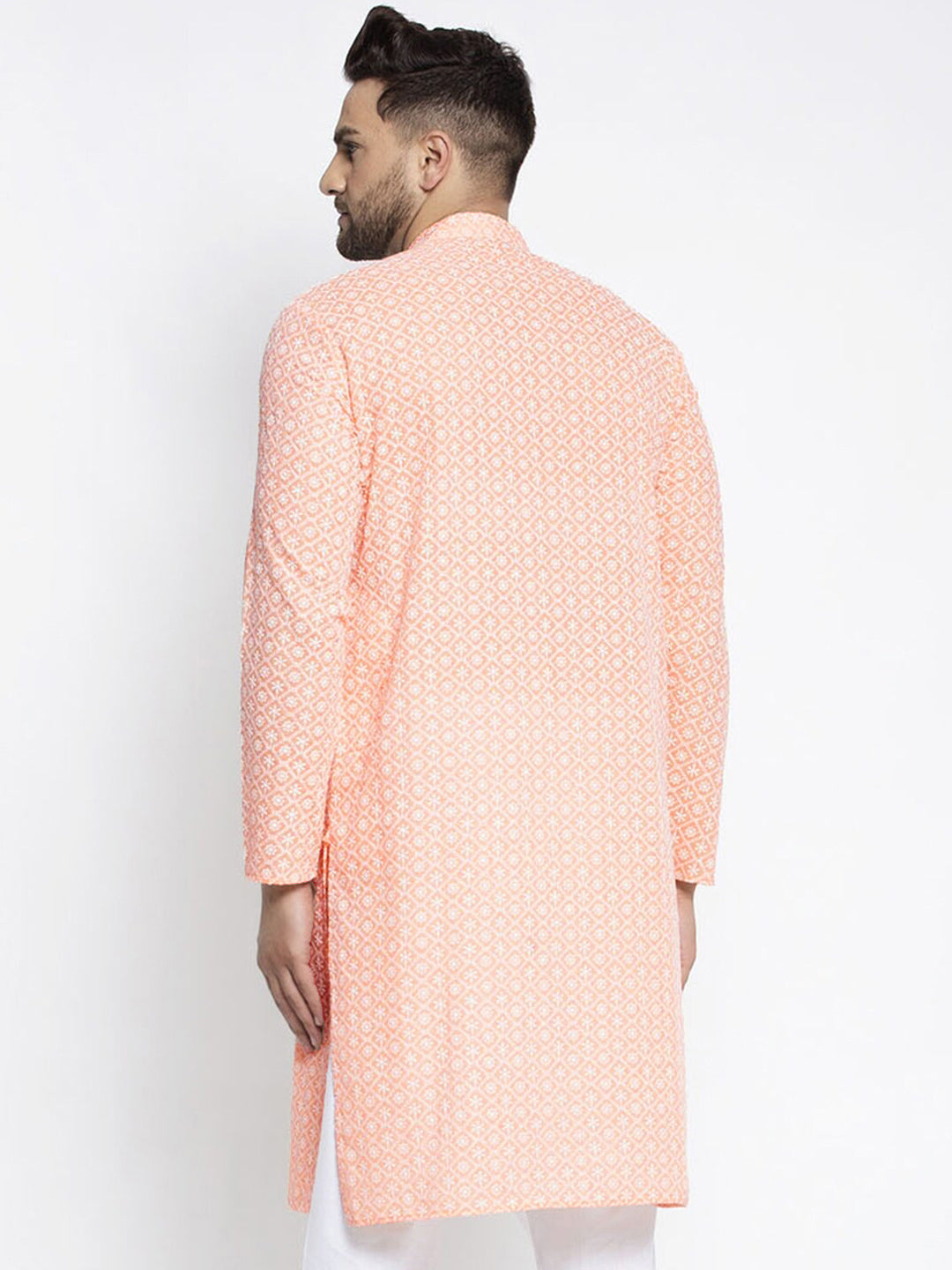 Jompers Men Orange Embroider14019356ed Kurta