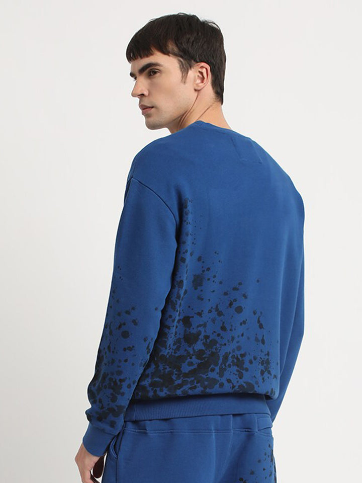 THE BEAR HOUSE Abstract Printed Terry Pure Cotton Pullover